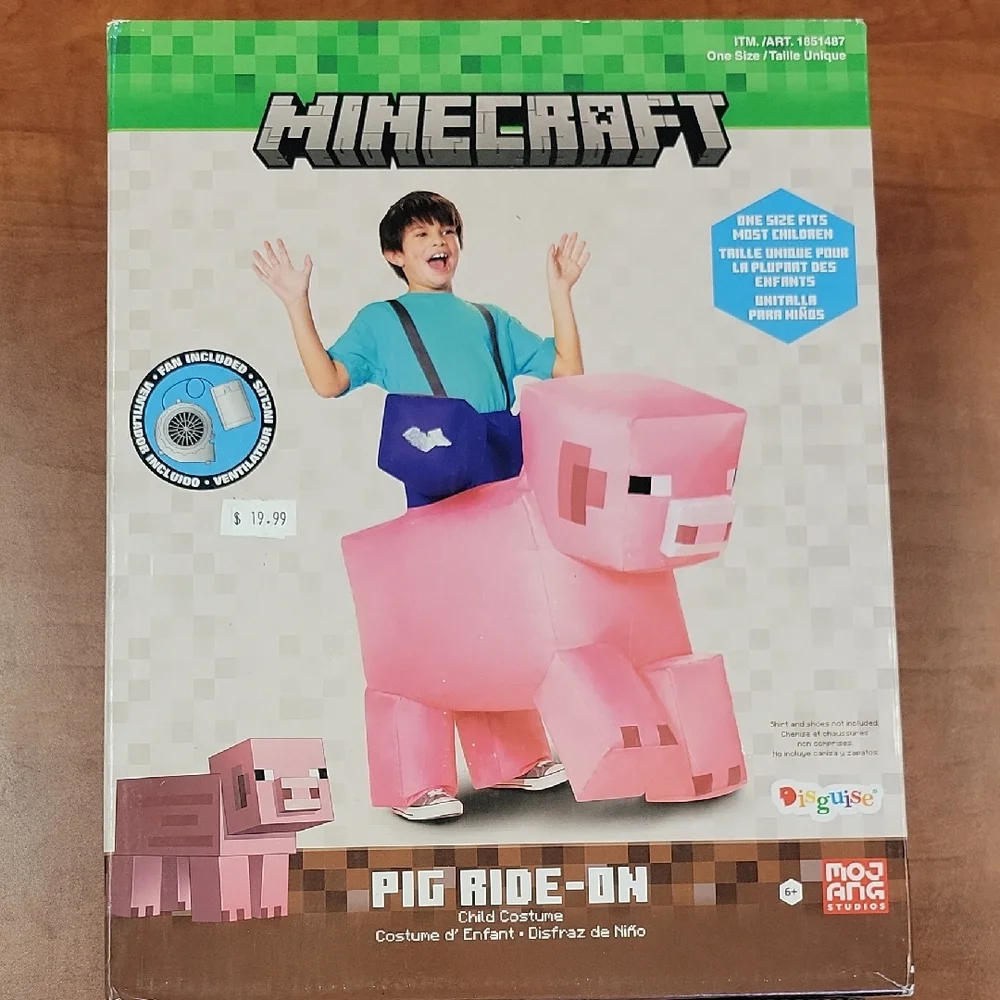 Pig Ride-On Kids Costume - Pink